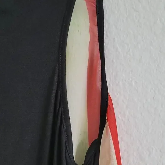 USA Tank Top American Flag Sleeveless High Low Hem Size Small Black - Picture 7 of 9